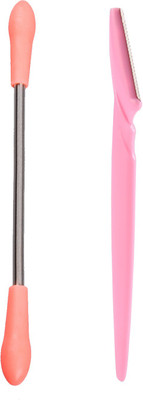 Maxed Facial Hair Removal Spring and Eyebrow Razor Combo Color May Vary