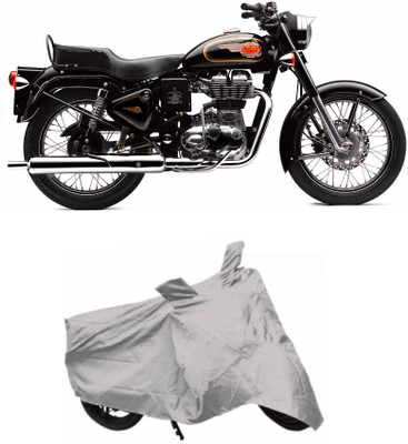 

Auto Wheel Garage Two Wheeler Cover for Royal Enfield(Bullet 350, Silver)