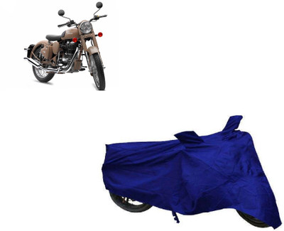 Big Impex Two Wheeler Cover for Royal Enfield(Classic 500, Blue)