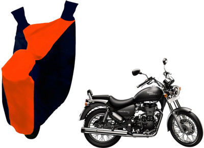 AUTO PEARL Two Wheeler Cover for Royal Enfield(Thunderbird 500, Orange, Blue)