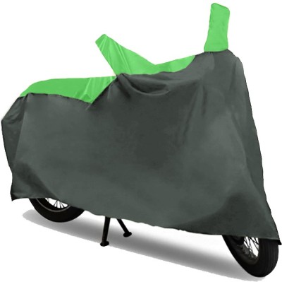 GoldCartz Two Wheeler Cover for Bajaj(Platina 100 DTS-i, Green, Grey)