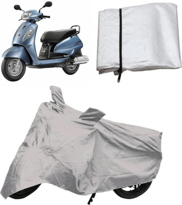 Capeshoppers Two Wheeler Cover for Suzuki(Silver)