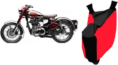 Javatech Two Wheeler Cover for Royal Enfield(Bullet 350, Red, Black)