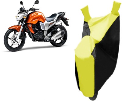 Car Cover Point Two Wheeler Cover for Yamaha(FZ16, Black, Yellow)