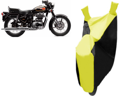 FALCON Two Wheeler Cover for Royal Enfield(Classic 350, Yellow, Black)