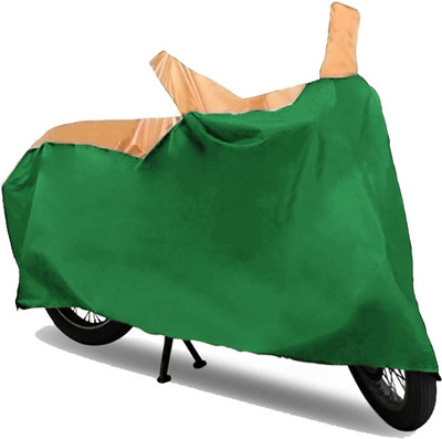 GoldCartz Two Wheeler Cover for Bajaj(Discover 100 DTS-i, Beige, Green)