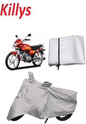 

Killys Two Wheeler Cover for Hero(HF Deluxe, Silver)