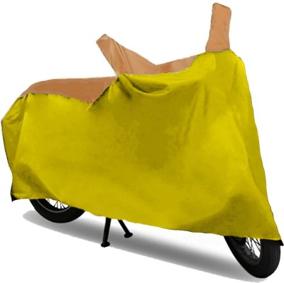 AutoKitt Two Wheeler Cover for Bajaj(Discover 125 DTS-i, Brown, Yellow)