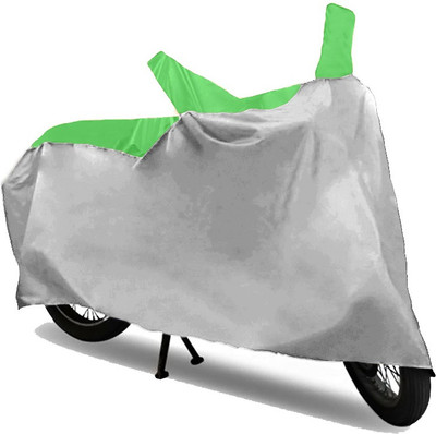 AutoKitt Two Wheeler Cover for Bajaj(Pulsar 220 DTS-i, Green, Silver)