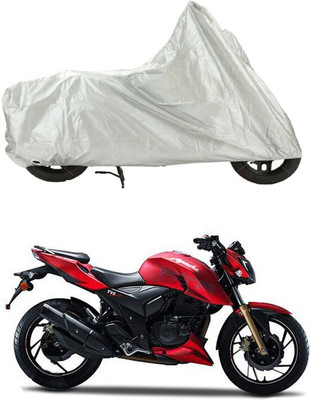 

Creative Via Two Wheeler Cover for TVS(Apache, Silver)