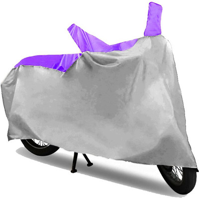AutoKitt Two Wheeler Cover for Bajaj(Discover 100 DTS-i, Purple, Silver)