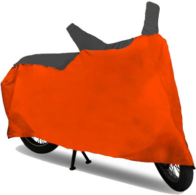 AutoKitt Two Wheeler Cover for Bajaj(Discover 125 DTS-i, Black, Orange)