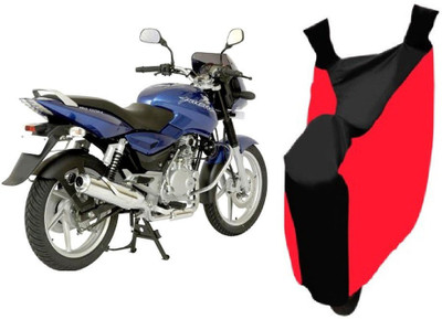 Autowheel Two Wheeler Cover for Bajaj(Pulsar 150 DTS-i, Red, Black)