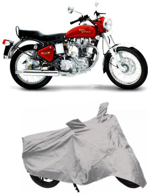 ReeTech Two Wheeler Cover for Royal Enfield(Classic 500, Silver)