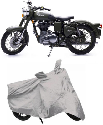 ReeTech Two Wheeler Cover for Royal Enfield(Classic 500, Grey)