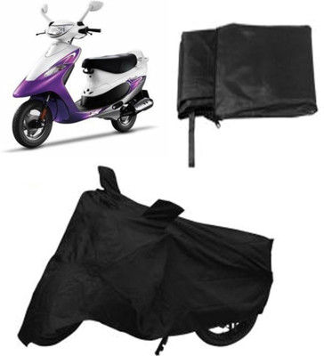 

Capeshoppers Two Wheeler Cover for TVS(Black)