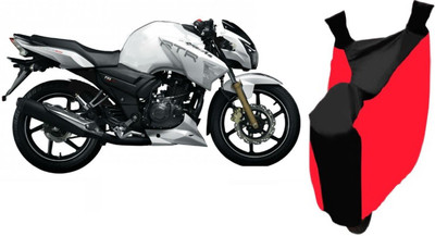 

Irontech Two Wheeler Cover for TVS(Apache RTR 180, Red, Black)