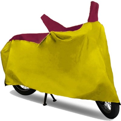 AutoKitt Two Wheeler Cover for Bajaj(Pulsar 180 DTS-i, Maroon, Yellow)