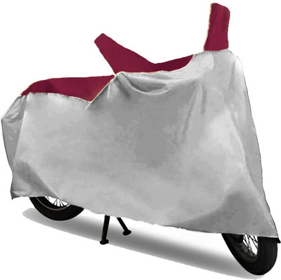 AutoKitt Two Wheeler Cover for Bajaj(Pulsar 220 DTS-i, Maroon, Silver)