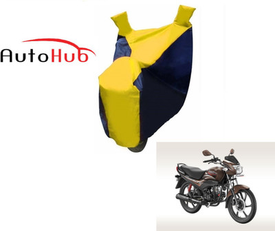 Auto Hub Two Wheeler Cover for Hero(Passion Pro, Black, Yellow)
