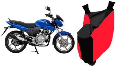 AUTOKIT Two Wheeler Cover for Bajaj(Discover 100 DTS-i, Red, Black)