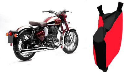 FALCON Two Wheeler Cover for Royal Enfield(Classic 350, Red, Black)