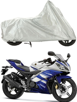Creative Via Two Wheeler Cover for Yamaha(R15, Silver)