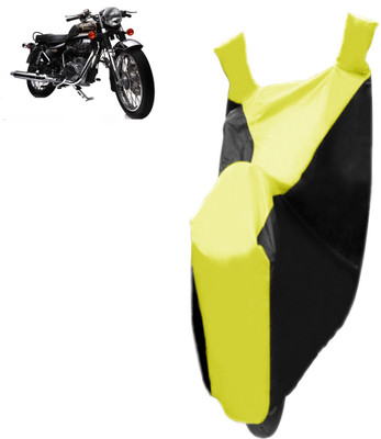 Autowheel Two Wheeler Cover for Royal Enfield(Classic 500, Black, Yellow)