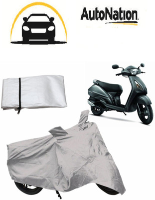 

Autonation Two Wheeler Cover for TVS(Wego, Silver)