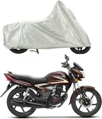 

Creative Via Two Wheeler Cover for Honda(CB Shine, Silver)