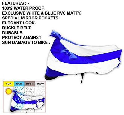 DrivingAID Two Wheeler Cover for TVS(Star Sport, Blue, White)