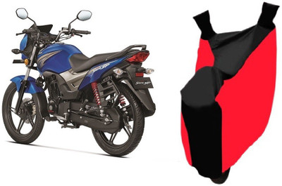 

Irontech Two Wheeler Cover for Honda(CB Shine, Red, Black)