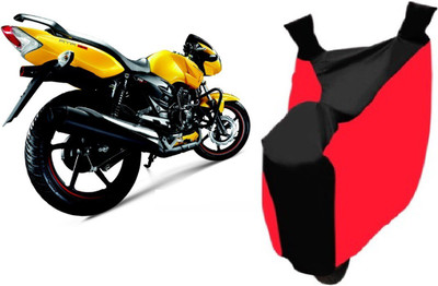 Javatech Two Wheeler Cover for TVS(Apache RTR 160, Red, Black)