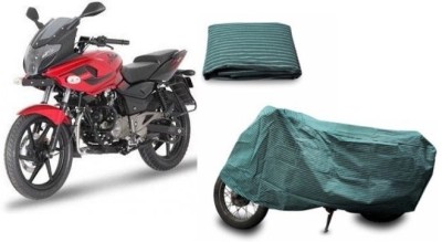 Tatkal Shopping Fun Two Wheeler Cover for Bajaj(Pulsar 220 DTS-i, Green)