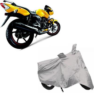 

Avix Two Wheeler Cover for TVS(Apache RTR 160, Silver)