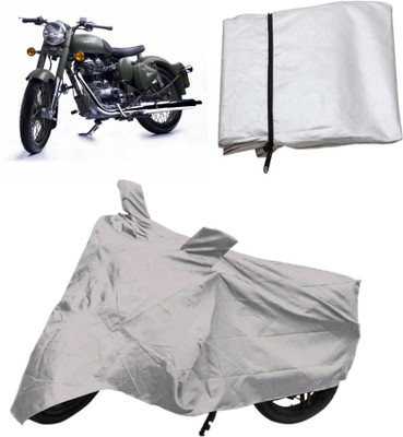 

Capeshoppers Two Wheeler Cover for Royal Enfield(Silver)