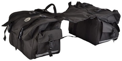 

Trek 'N' Ride Double-side Black Fabric Motorbike Saddlebag(48 L)