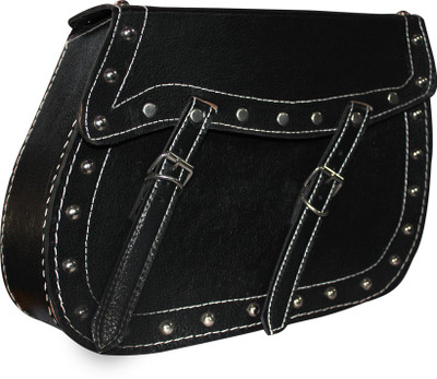 

Speedwav One-side Black Leatherette Motorbike Saddlebag(4.8 L)