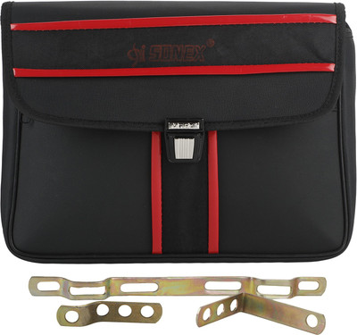 

Autofy One-side Black, Red Leatherette Motorbike Saddlebag(9 L)