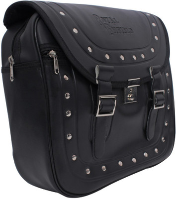 

Speedwav One-side Black Leatherette Motorbike Saddlebag(4.8 L)