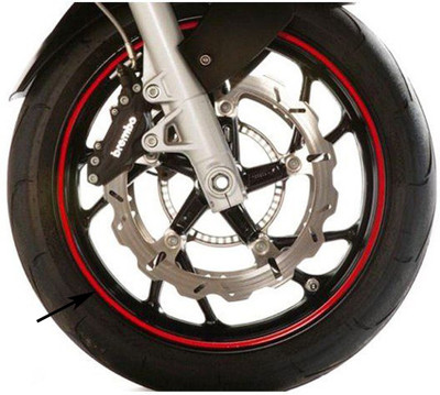 

Bikenwear Motorcycle Rim Sticker(Pack of 1)