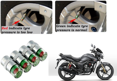 AUTO PEARL Brass Tyre Valve Cap for Car(Cylinder)