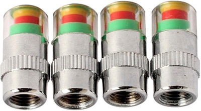 AUTO PEARL Brass Tyre Valve Cap for Car(Round)