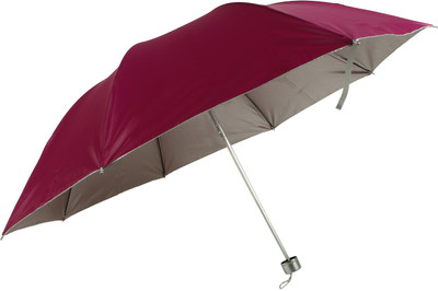 

Eccellente 3 Fold Plain DPK Unisex Umbrella(Pink)
