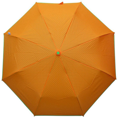 

Murano 3 Fold Solid Color with White dot Inside yellow green piping Beautiful Umbrella(Orange)