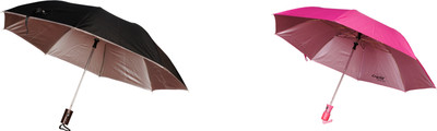 

Bs Spy Crystal Nylon Magenta 2 Fold Pack Of 2(1 Black) Umbrella