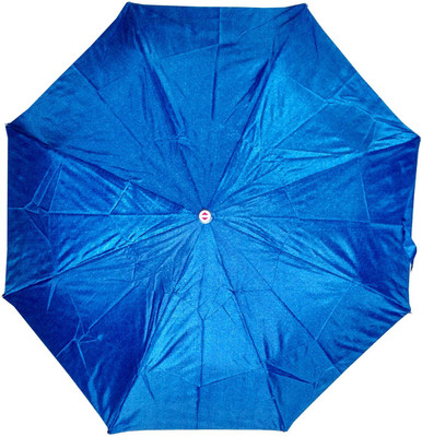 

Fiable Creations Unisex Denim Look Polyester Fabric Dotted Three Fold Blue Rich Umbrella(Blue)