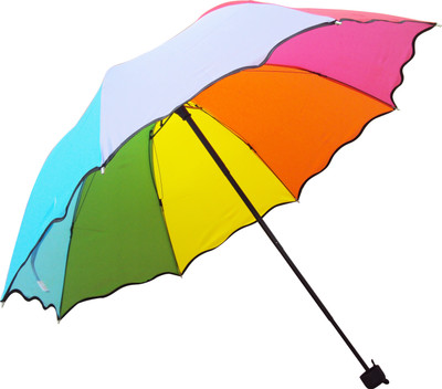 

Crystal 3 fold Manual Open Umbrella(Multicolor)