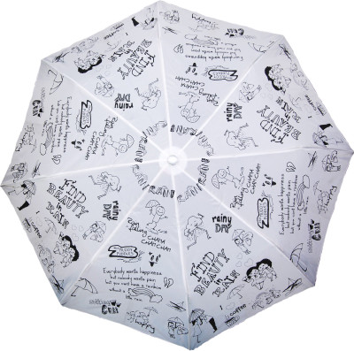 

Cheeky Chunk Girls Rain Doodle Umbrella(White, Black)