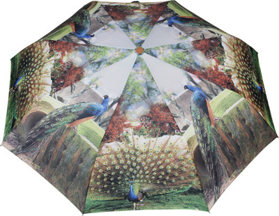 

FabSeasons Peacock Print Umbrella(Multicolor)